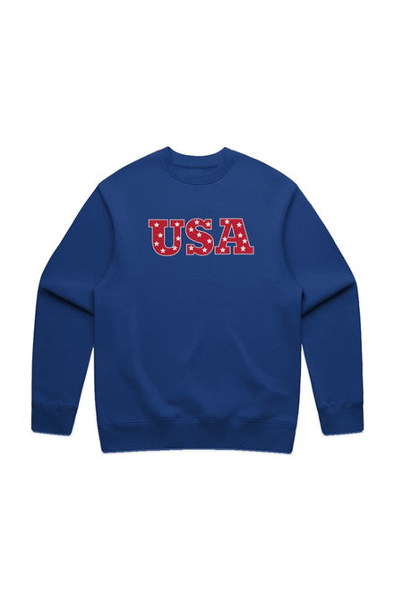 USA STARS RELAXED CREW