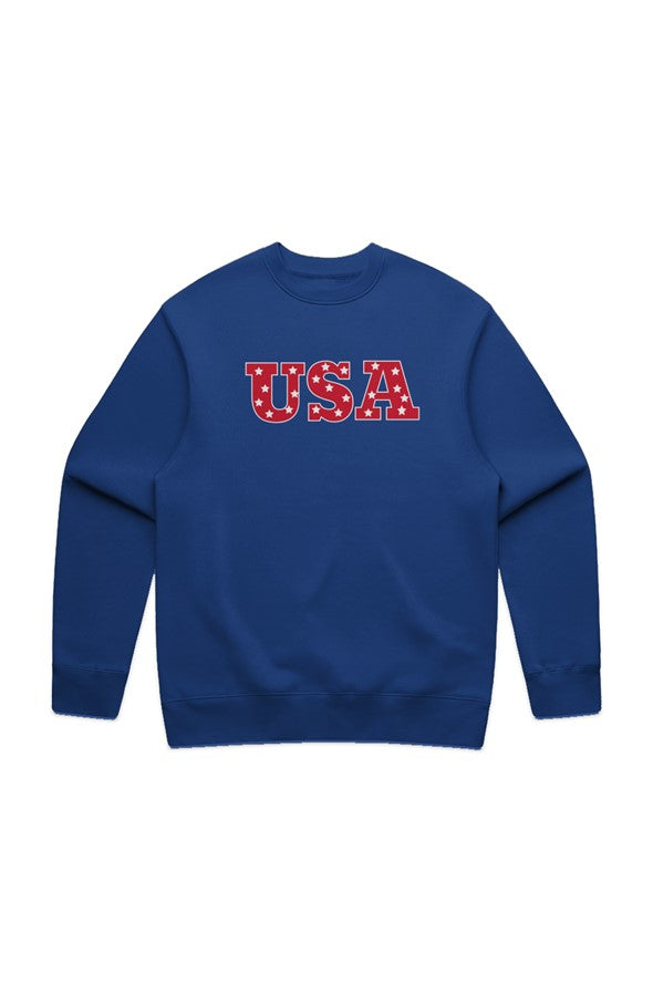 USA STARS RELAXED CREW