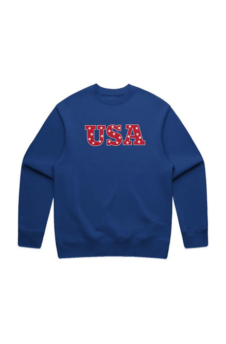 USA STARS RELAXED CREW