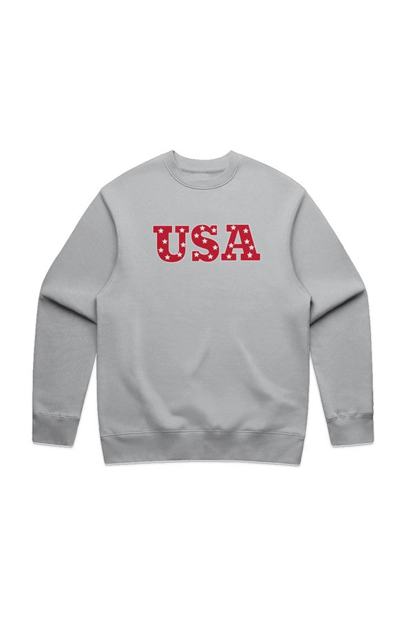 USA STARS RELAXED CREW