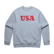 USA STARS RELAXED CREW
