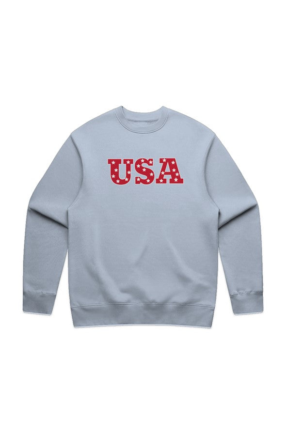 USA STARS RELAXED CREW