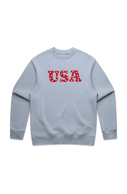 USA STARS RELAXED CREW
