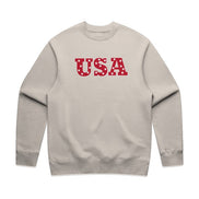 USA STARS RELAXED CREW
