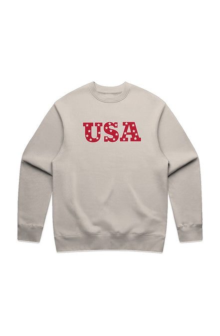 USA STARS RELAXED CREW